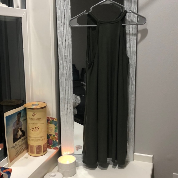 Suede Olive green dress - Picture 2 of 4